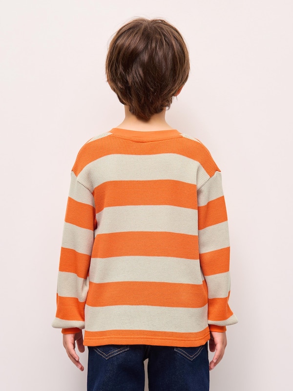 KIDSワッフルボーダーT(長袖)UL