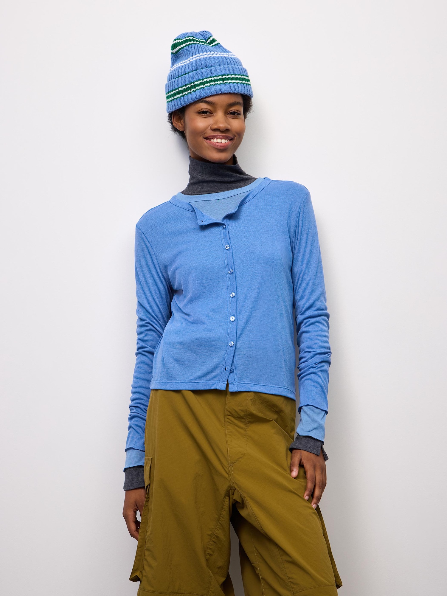Soft Sheer Cardigan — Blue
