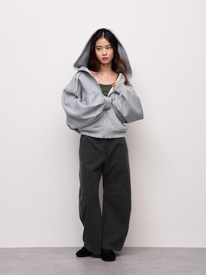 デニムスウェット3Dバレルパンツ UL+EC(丈短め)