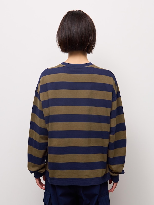 コットンボクシーT(長袖)(ボーダー)UL