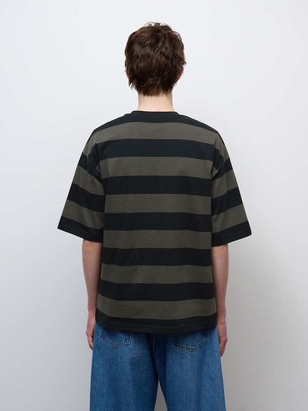 コットンボクシーT(5分袖)(ボーダー)PF