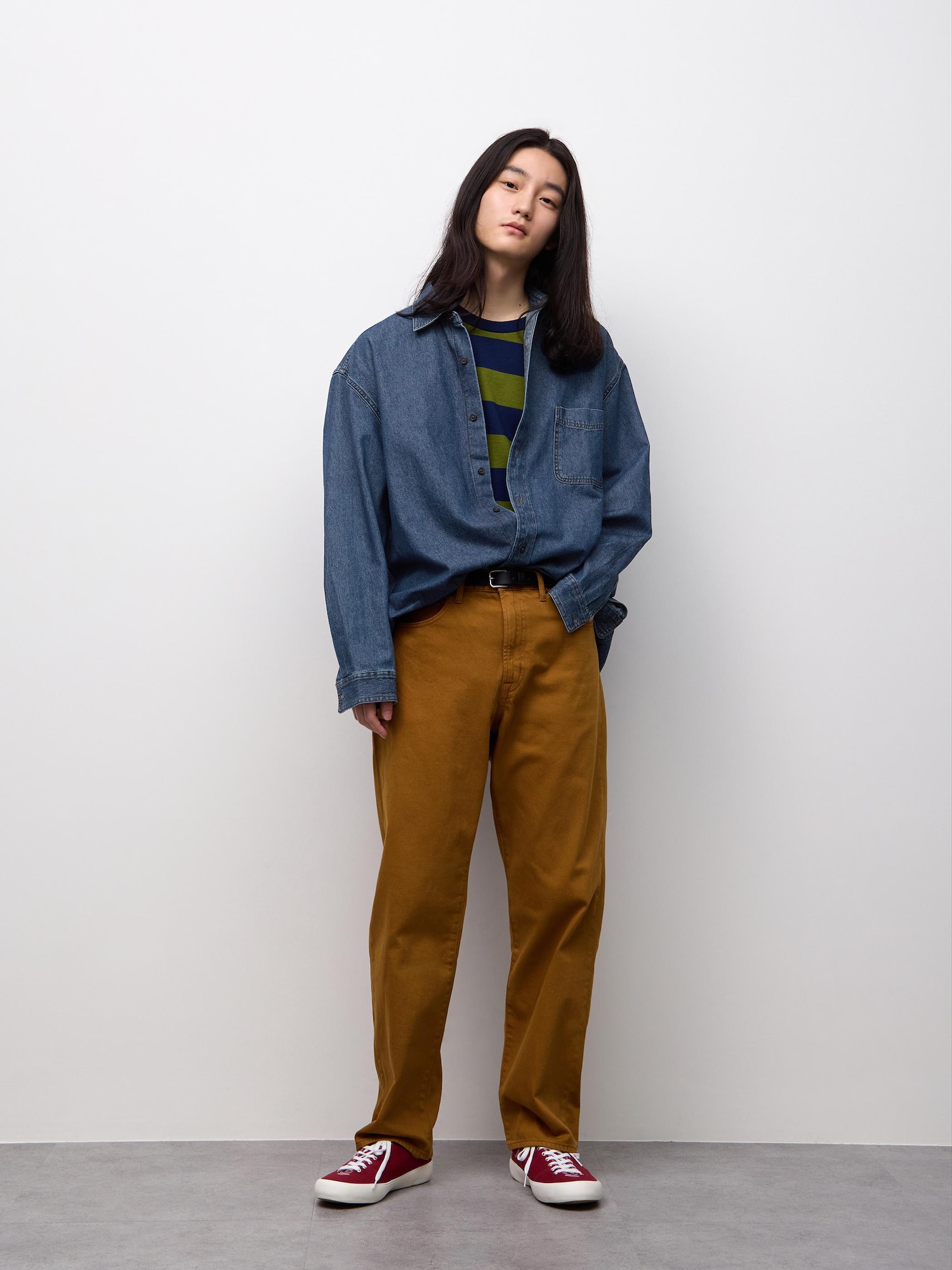 GU公式 | デニムオーバーサイズシャツ PF(ユニセックス)