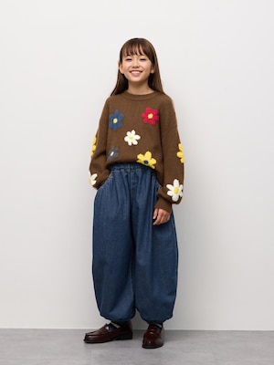 GIRLSライトデニムバルーンパンツPF