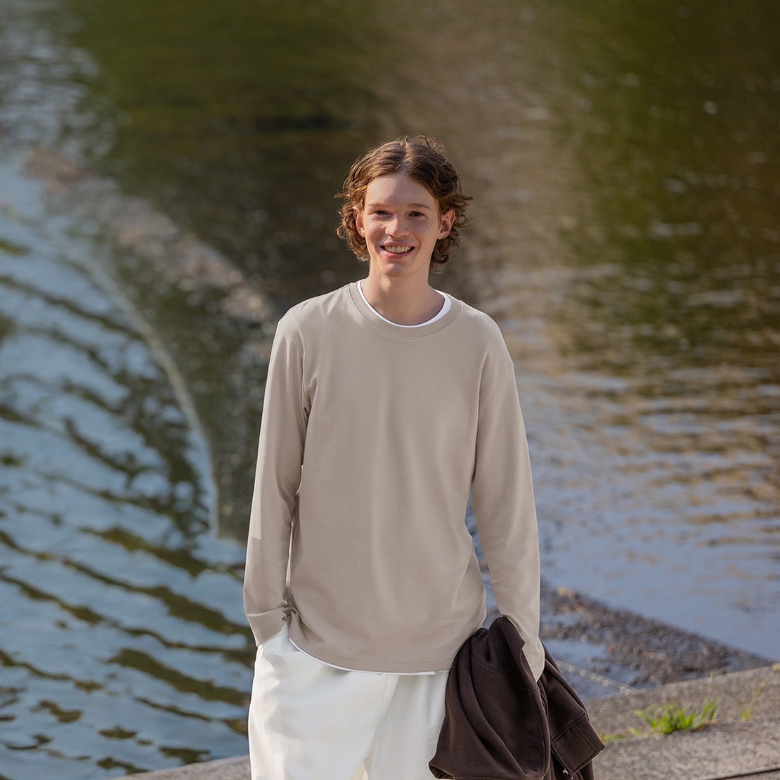 ソフトコットンクルーネックT