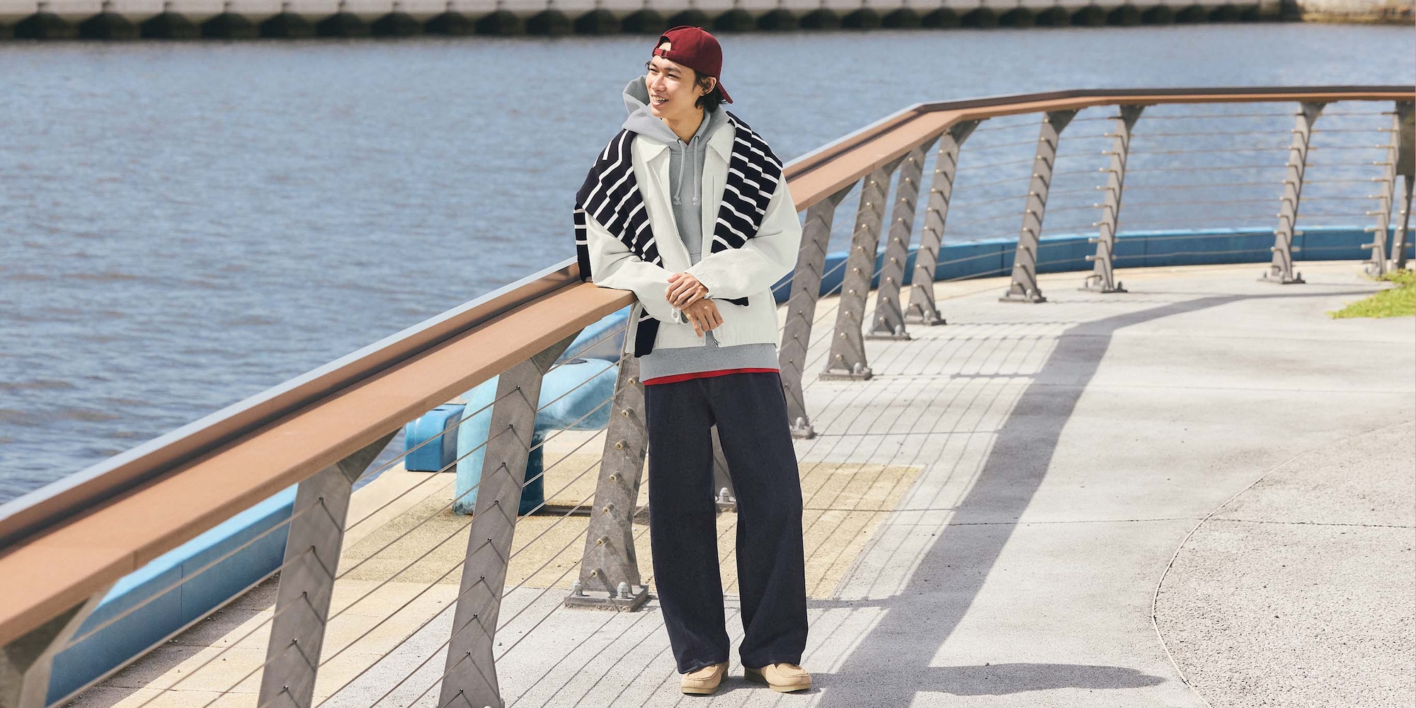 ツイルワイドストレートパンツ