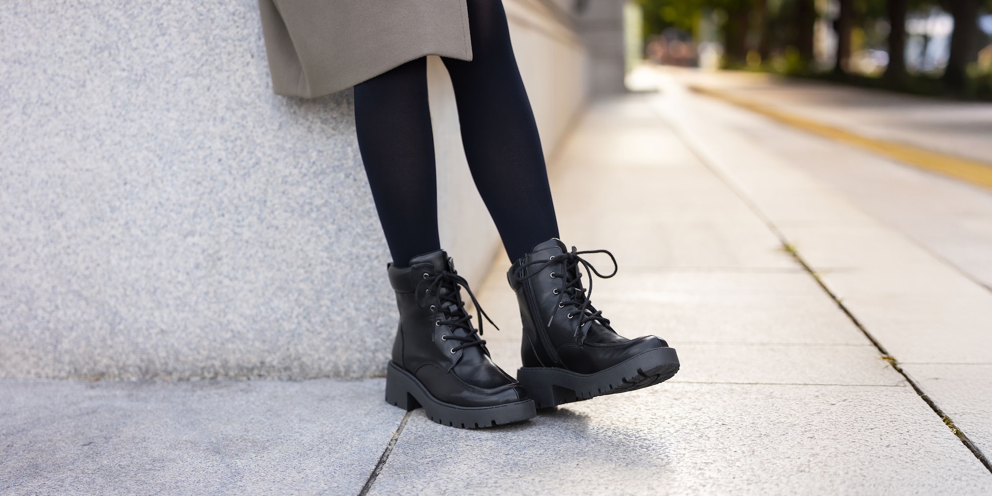 ボリュームソールレースアップブーツ