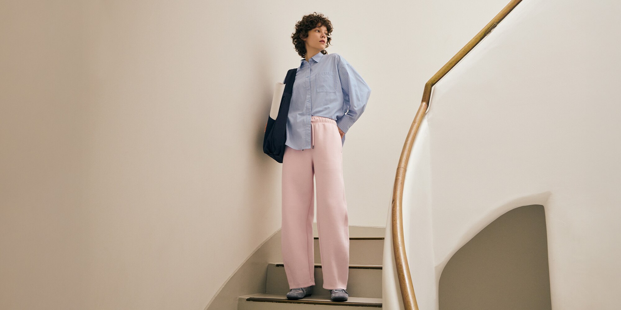 ヘビーウェイトスウェットバレルレッグパンツ