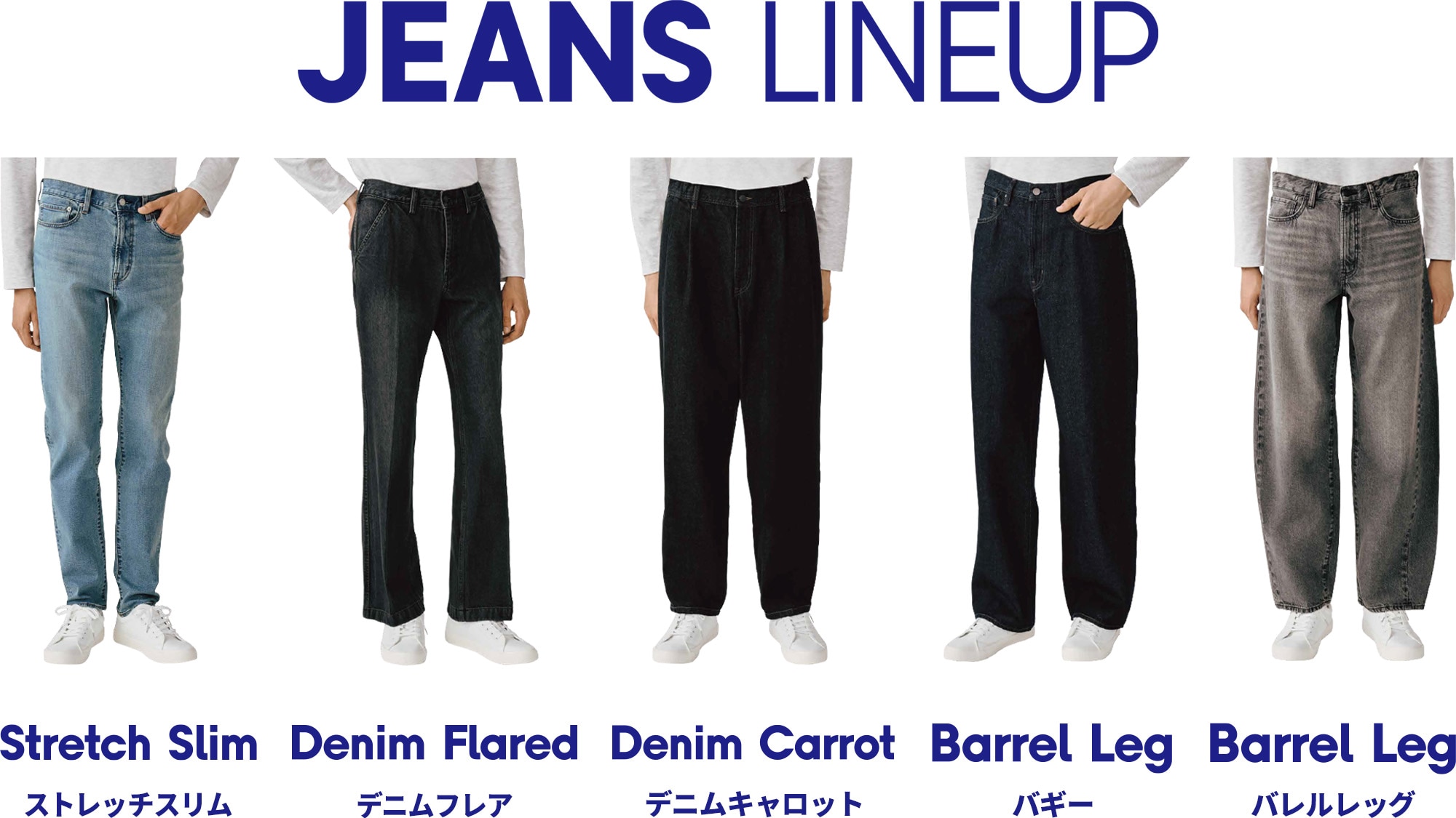 GU JEANSラインナップ