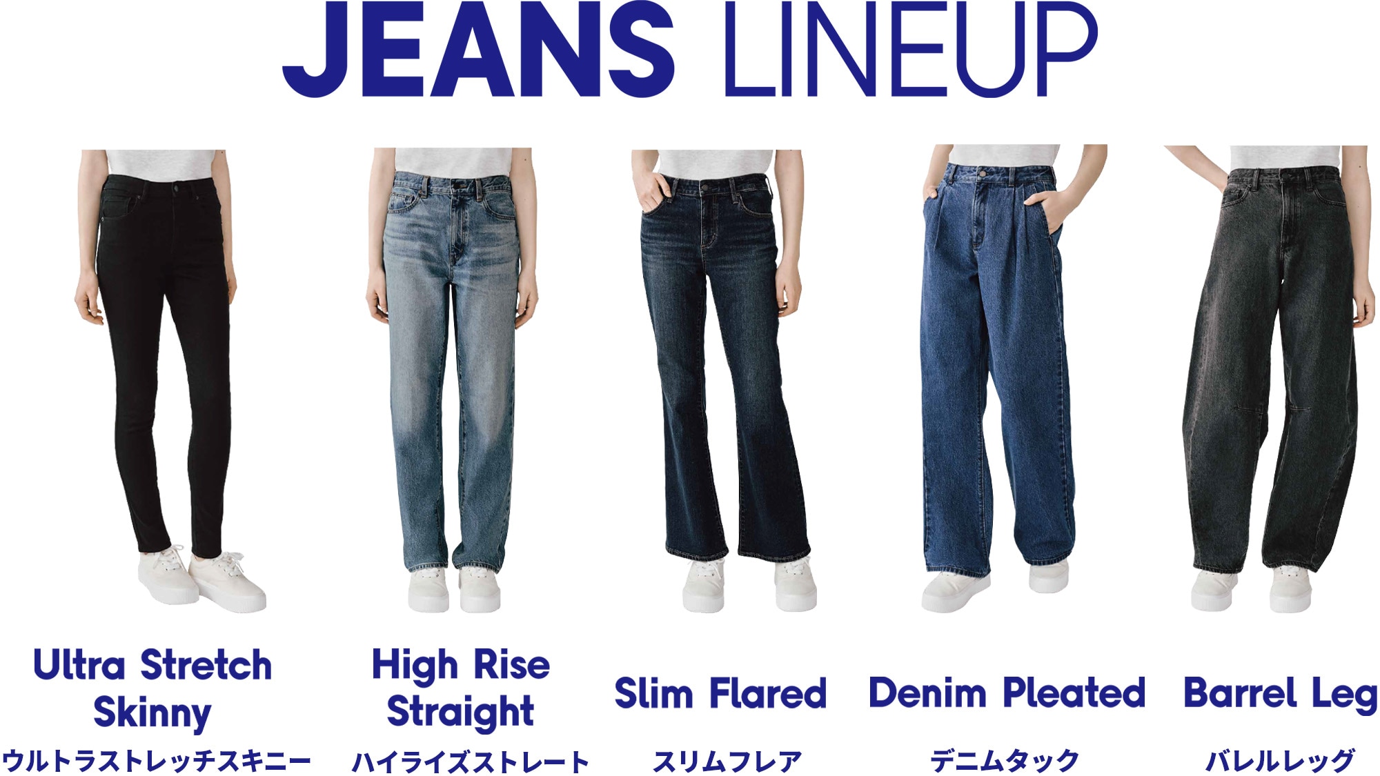 GU JEANSラインナップ