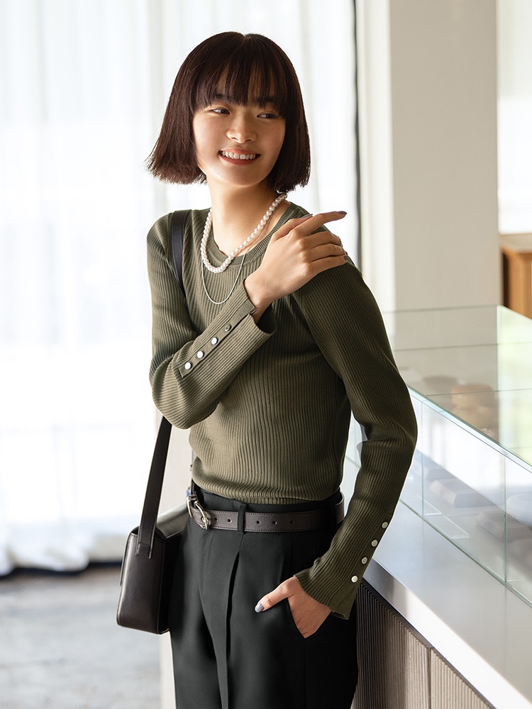 イロ レディース ニット・セーター アウター Sweater uricca ニット セーター レディース トップス 長袖 秋 冬 黒 おしゃれ