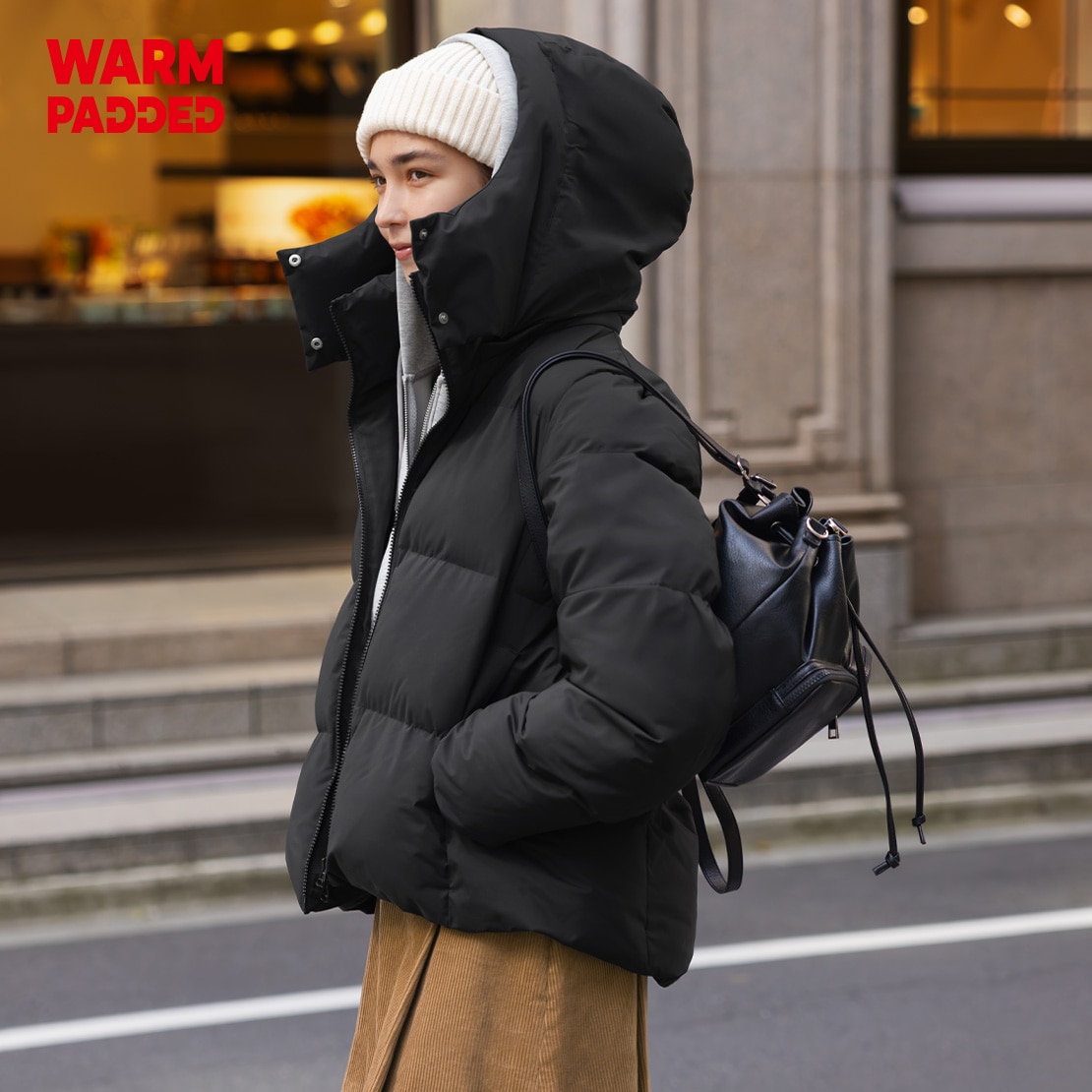 GU公式 | 2WAYヒートパデットブルゾン 【美品】G.U ダウンジャケット