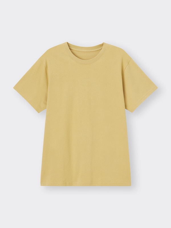 Cotton Color Crew-Neck T-Shirt Short Sleeve