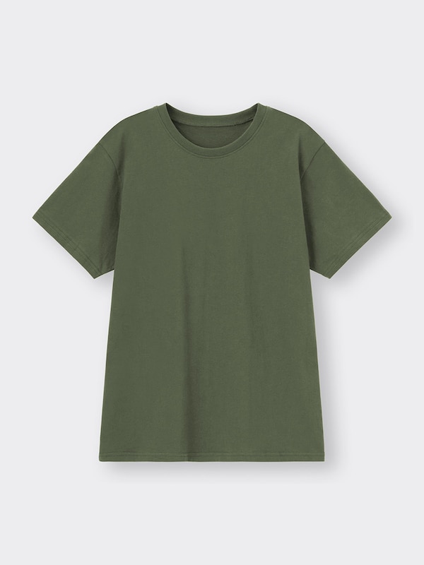 Cotton Color Crew-Neck T-Shirt Short Sleeve