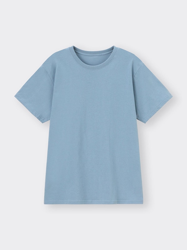 Cotton Color Crew-Neck T-Shirt Short Sleeve