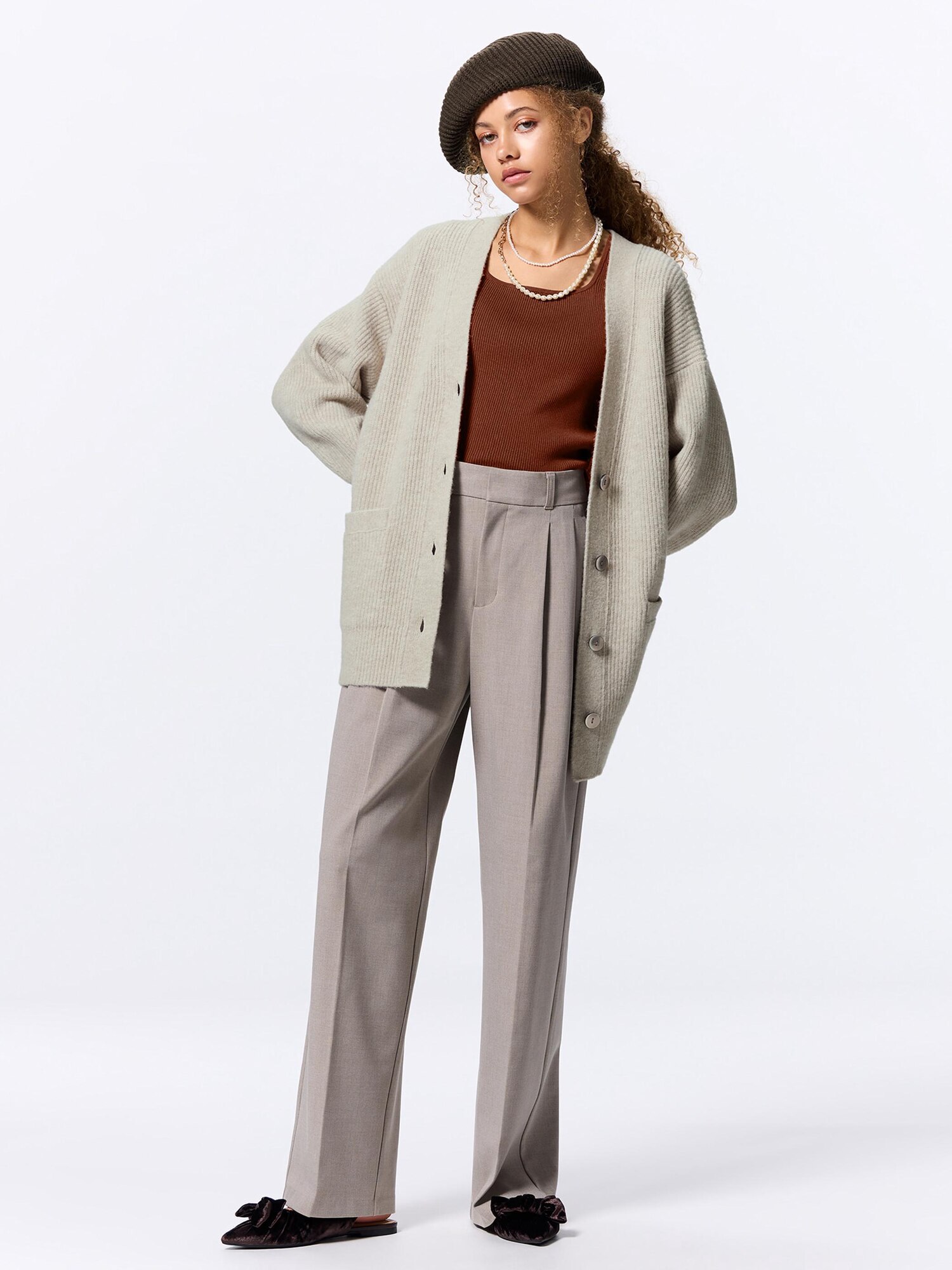 Puffy Touch Oversized Cardigan | GU US Puffy Touch Oversized Cardigan | GU US