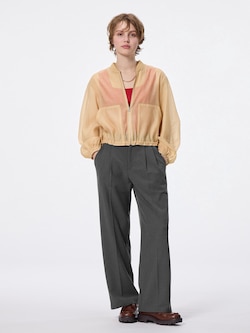Pleated Wide-Leg Pants