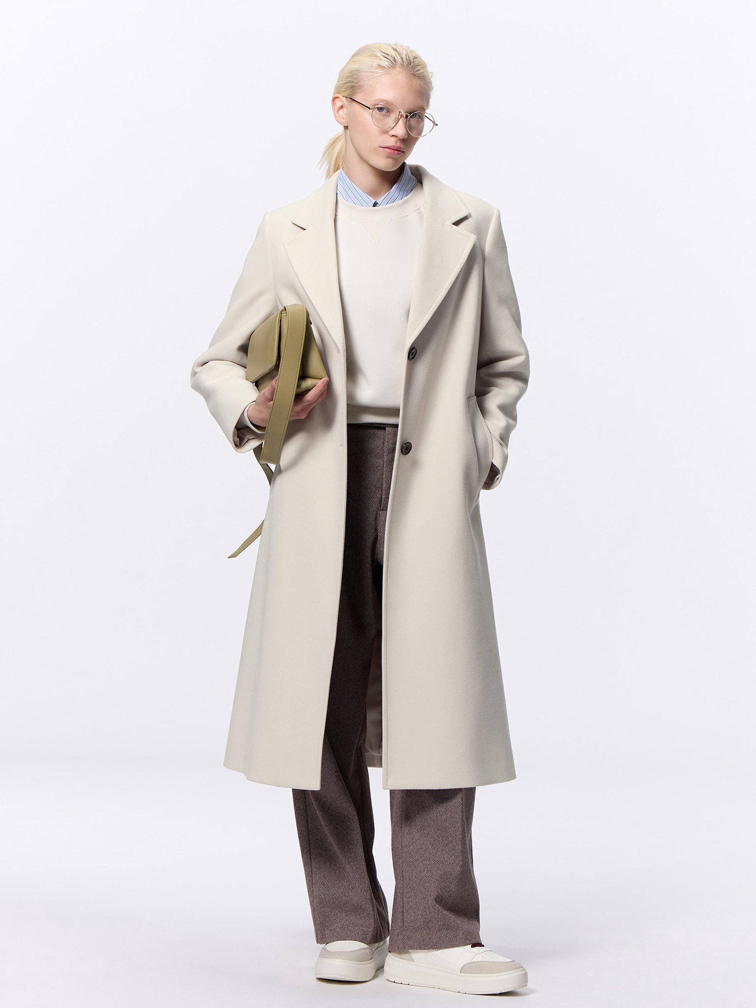 GU Cozy melton tailored Coat