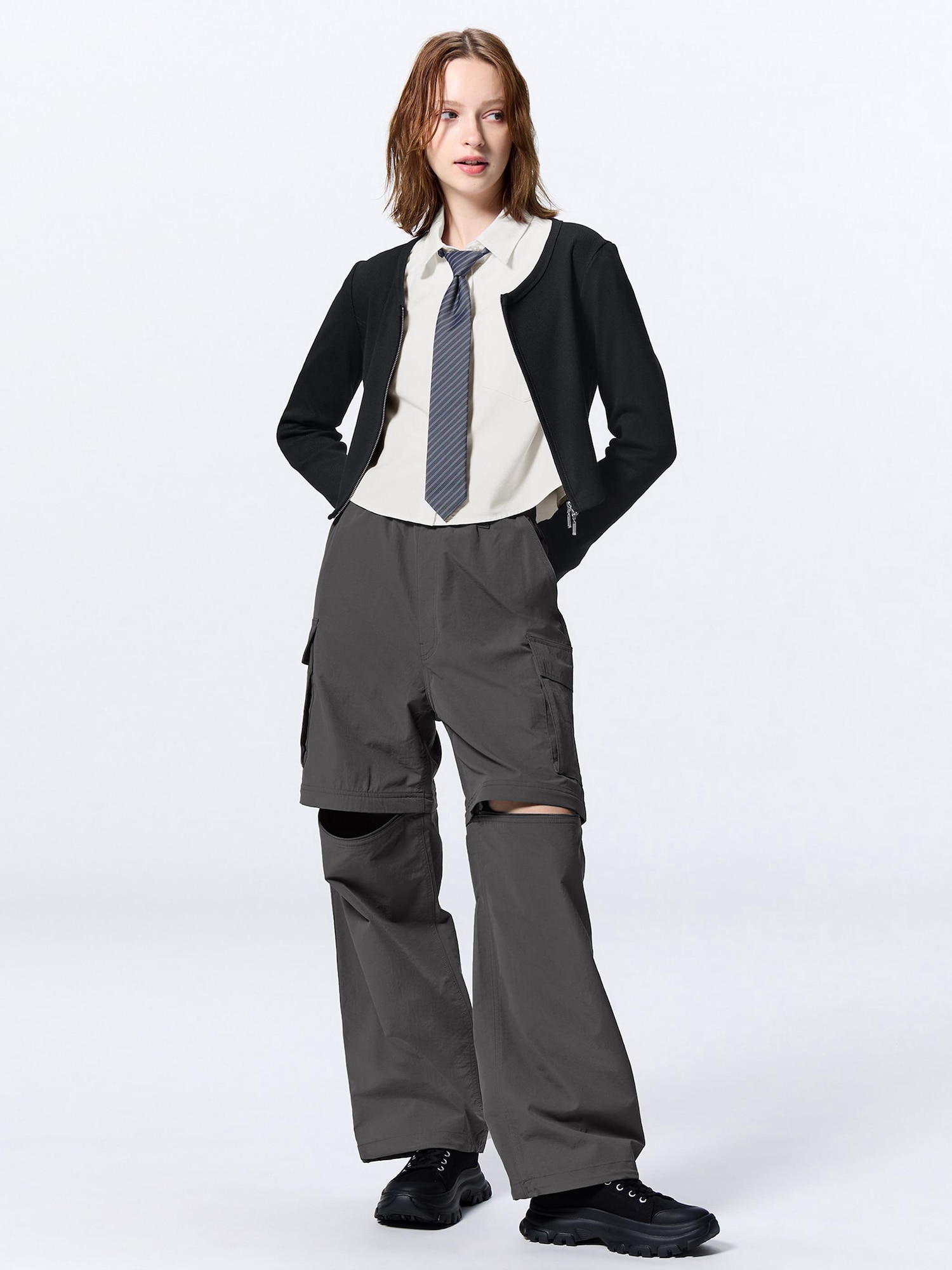Convertible Wide Cargo Pants | GU US