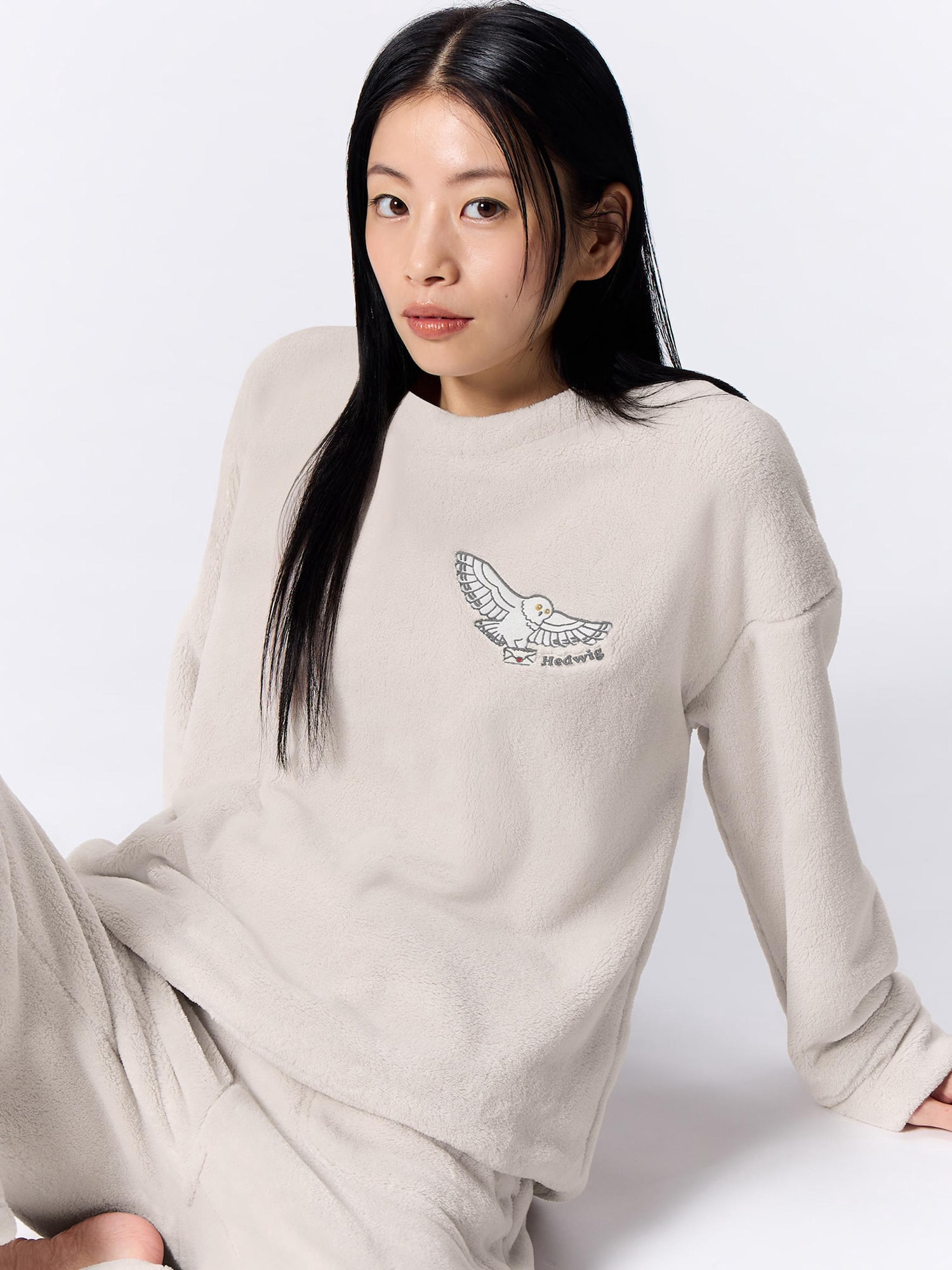 【M】マシュマロフィールラウンジセット ハリーポッター ヘドウィグ 上下 Marshmallow Feel Lounge Set Harry Potter | GU US