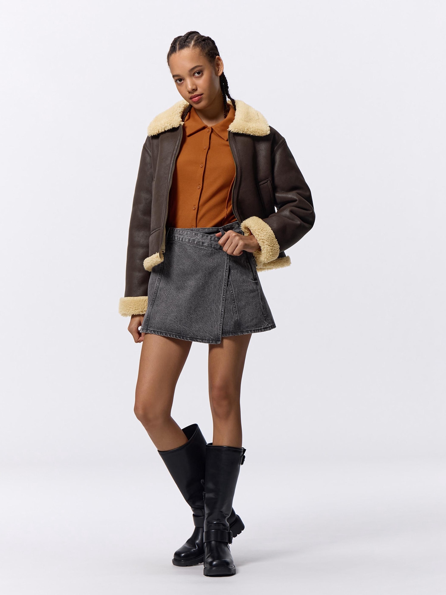 Denim Wrap Skort | GU US