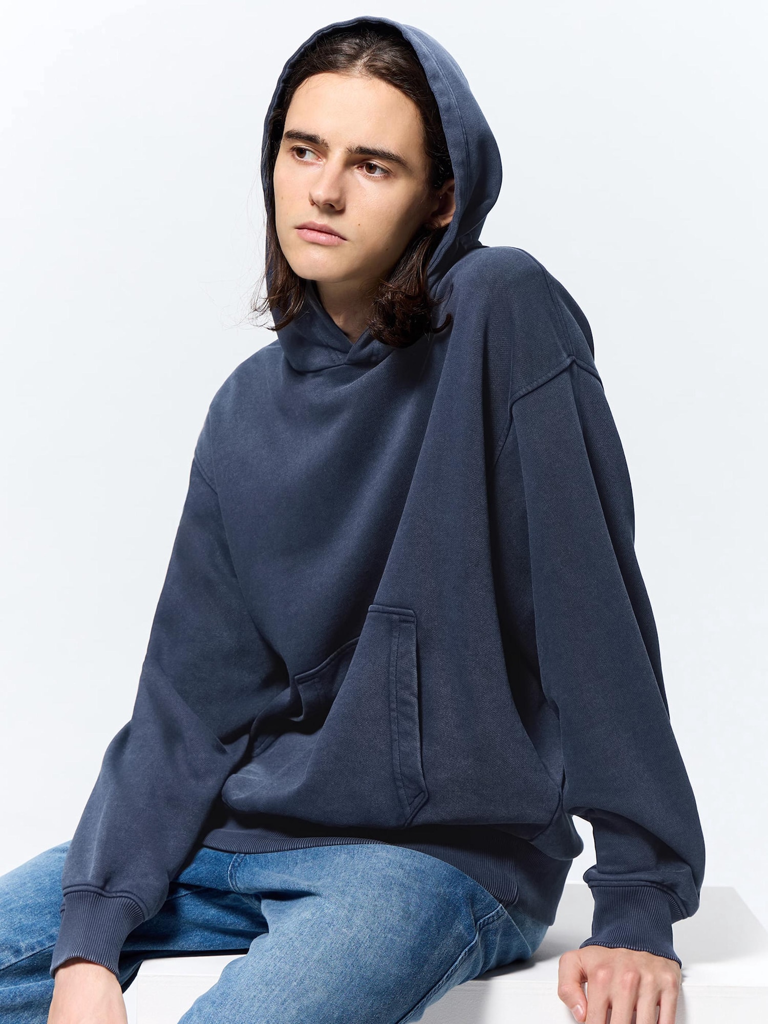 Washed Sweat Hoodie | GU US