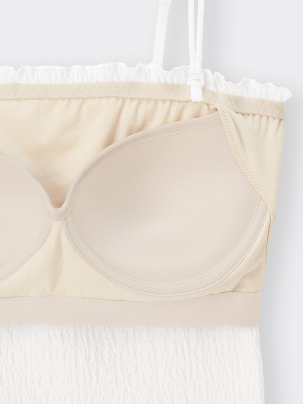Bra-Feel Shirring Cropped Tube Top