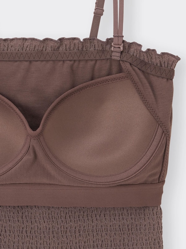 Bra-Feel Shirring Cropped Tube Top