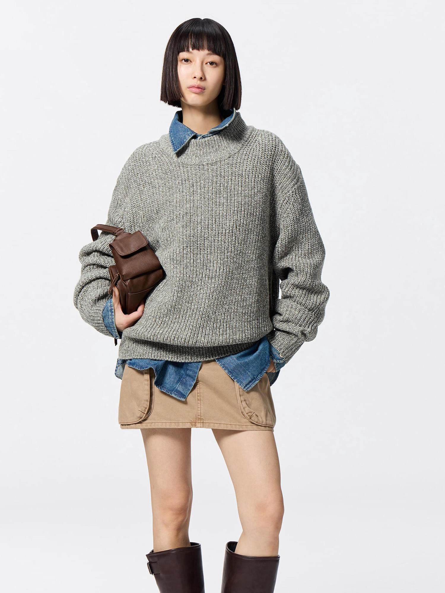 Gyrans 2024 Women's Long Sleeve Striped Sweater Turtleneck