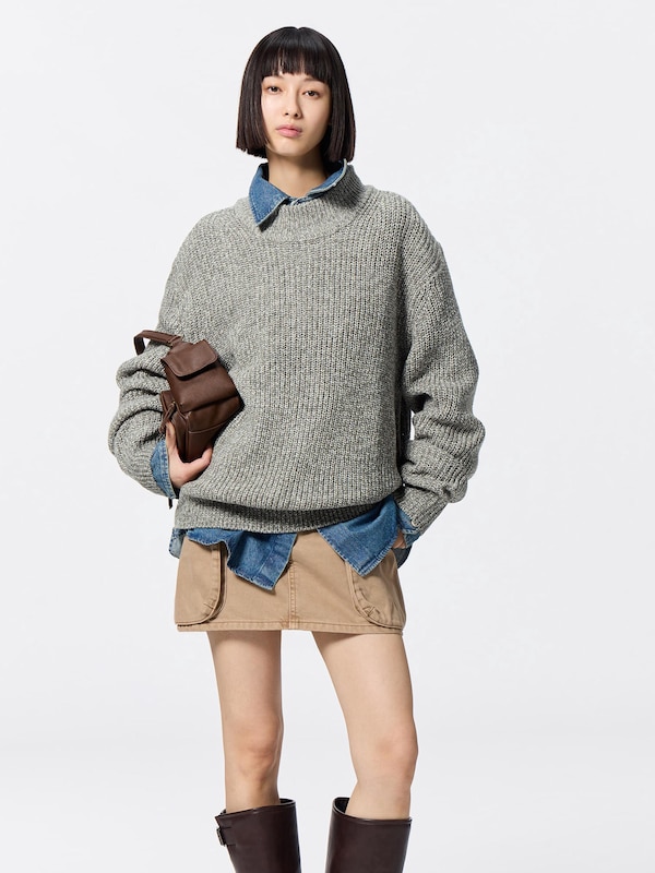 Low Gauge High Neck Sweater