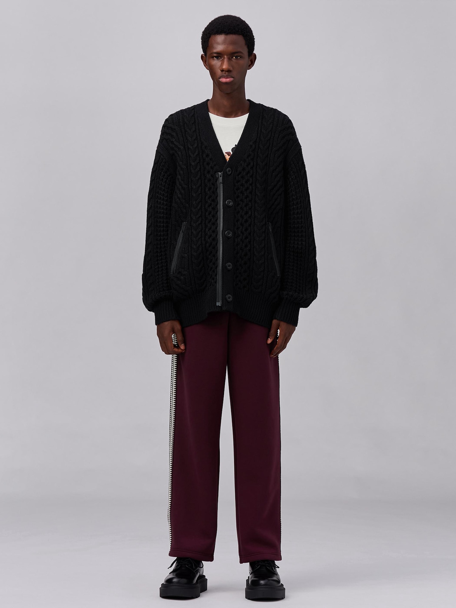 Cable Knitted Cardigan UNDERCOVER | GU US Cable Knitted Cardigan UNDERCOVER | GU US