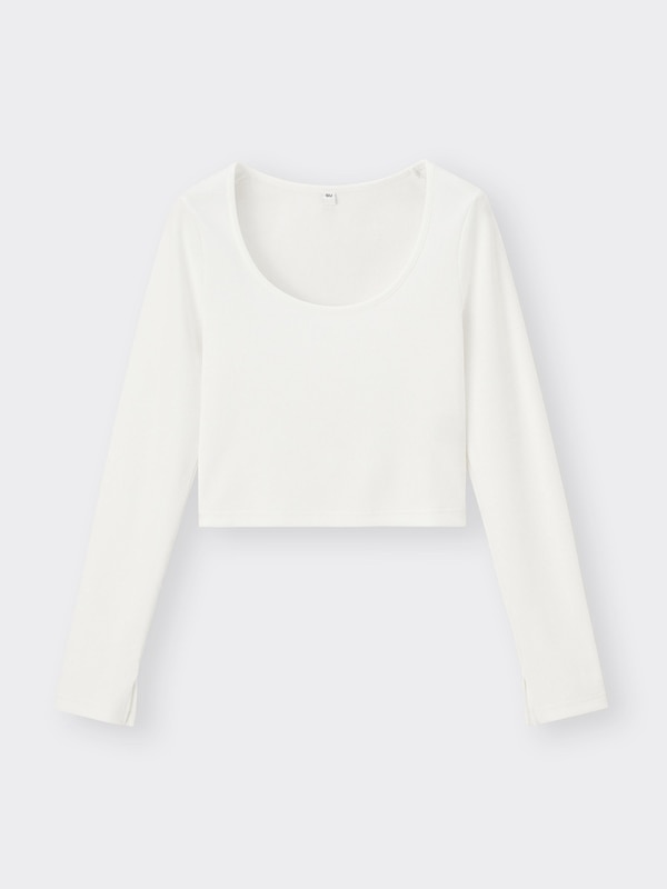 Ribbed Cropped T-Shirt Long