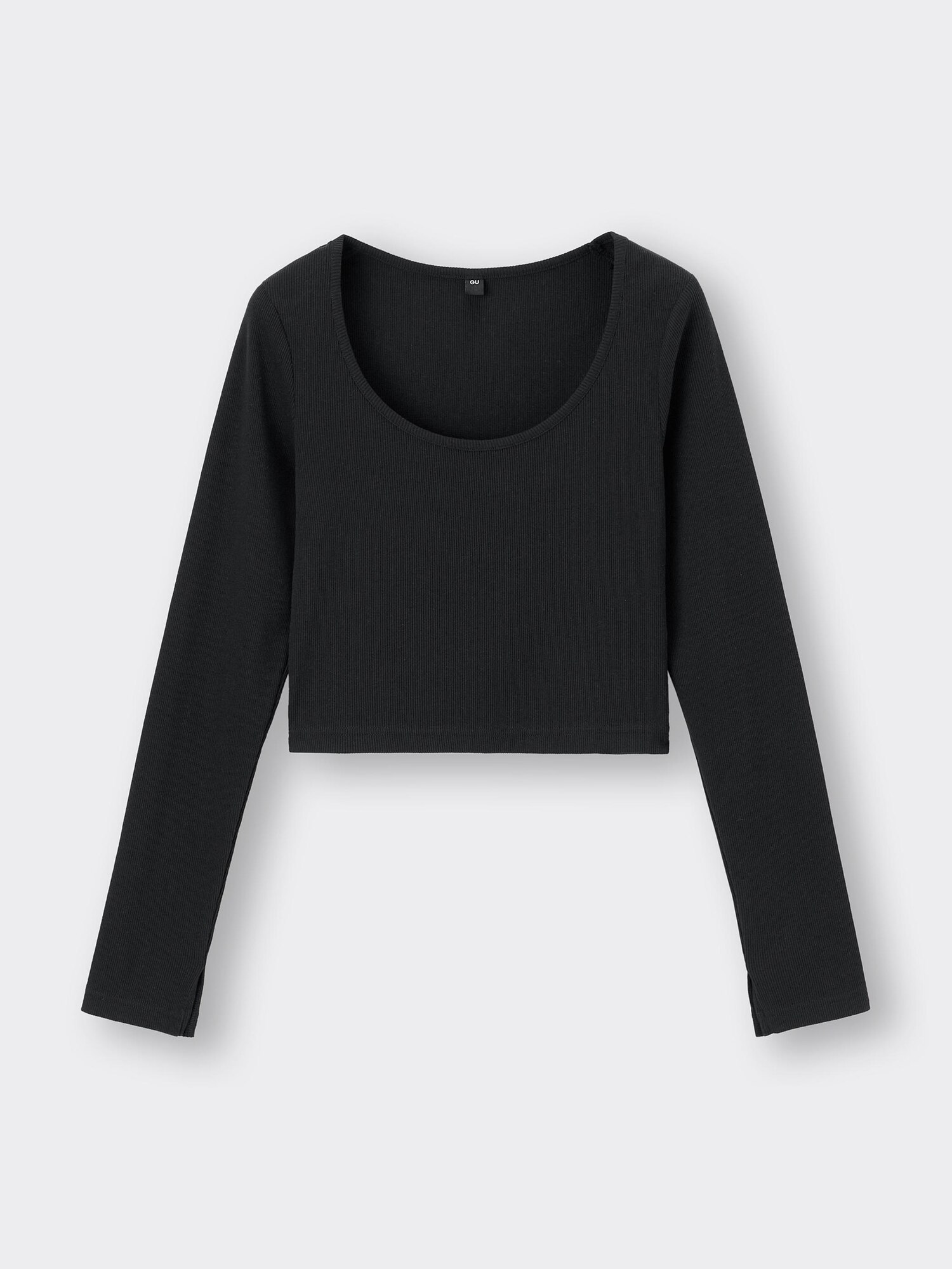 Ribbed Cropped T-Shirt Long | GU US