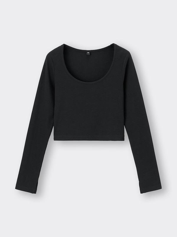 Ribbed Cropped T-Shirt Long