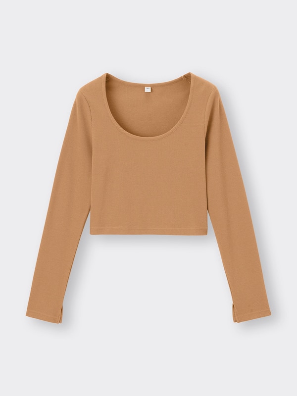 Ribbed Cropped T-Shirt Long