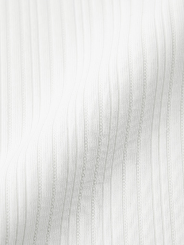 Cotton Blend Ribbed Cropped Henley T-Shirt