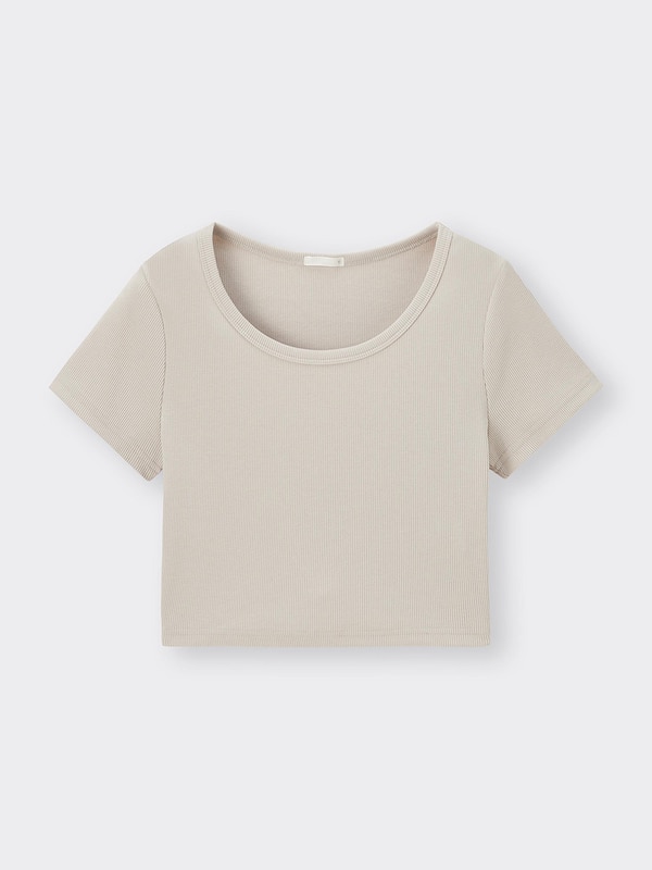 Ribbed Cropped T-Shirt