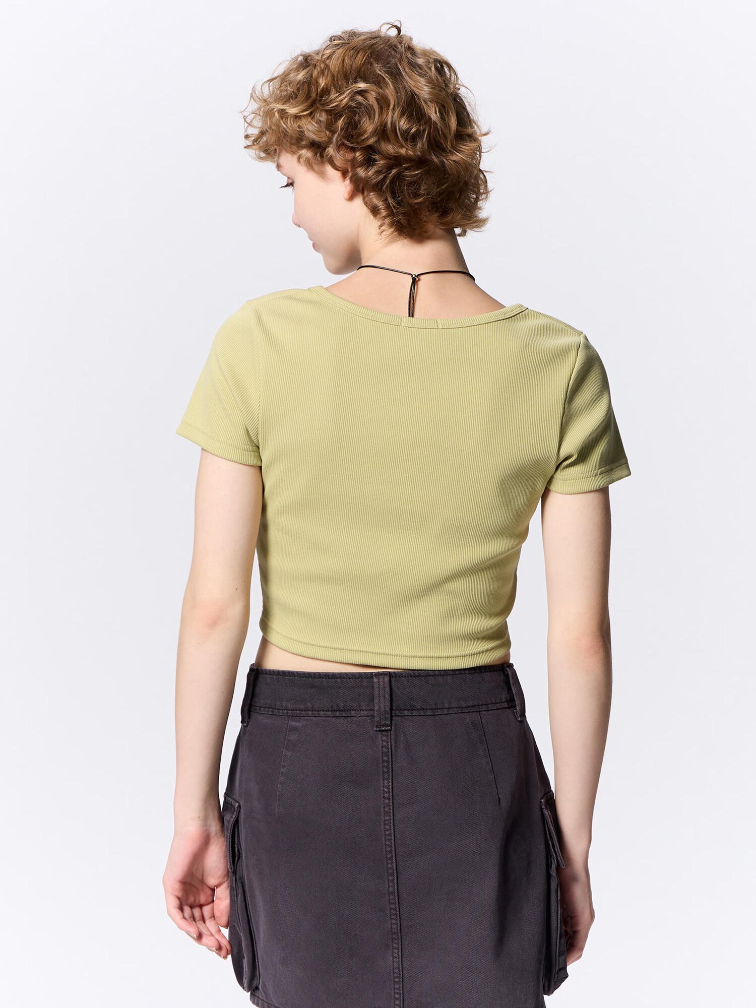 Tシャツ・カットソー   Women's Crop Short Sleeve T-Shirt 47B843G UB1 4 61lczUGl2SL._AC_SY350_QL65_.jpg