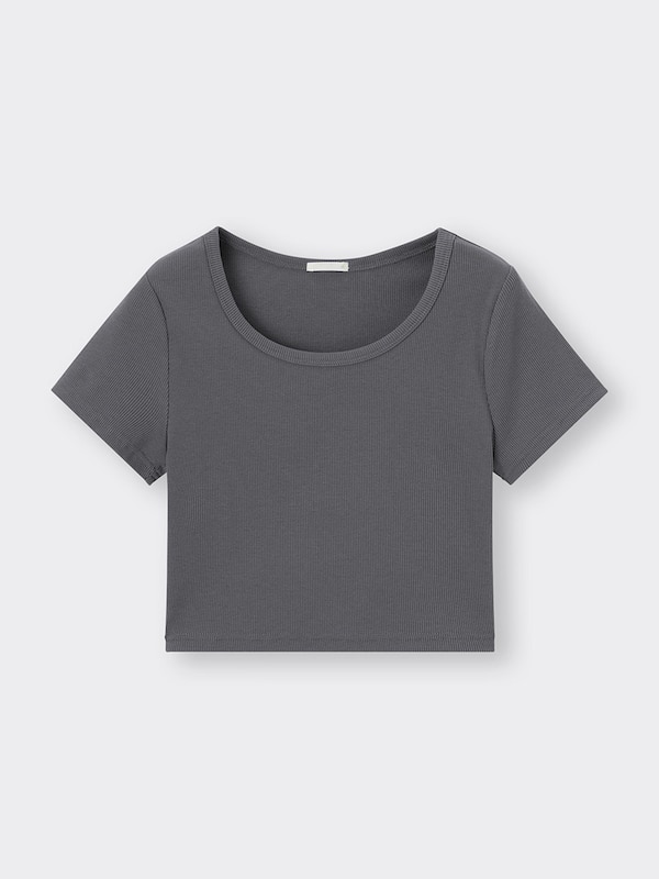 Ribbed Cropped T-Shirt