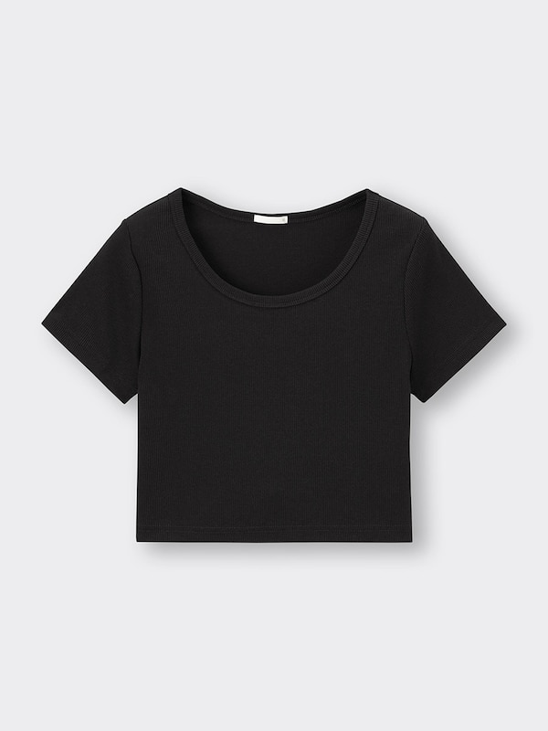 Ribbed Cropped T-Shirt