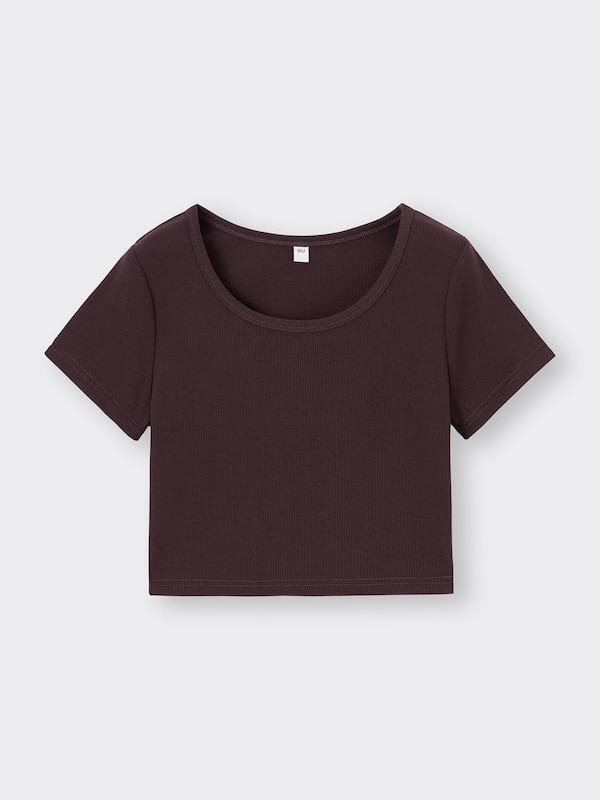 Ribbed Cropped T-Shirt
