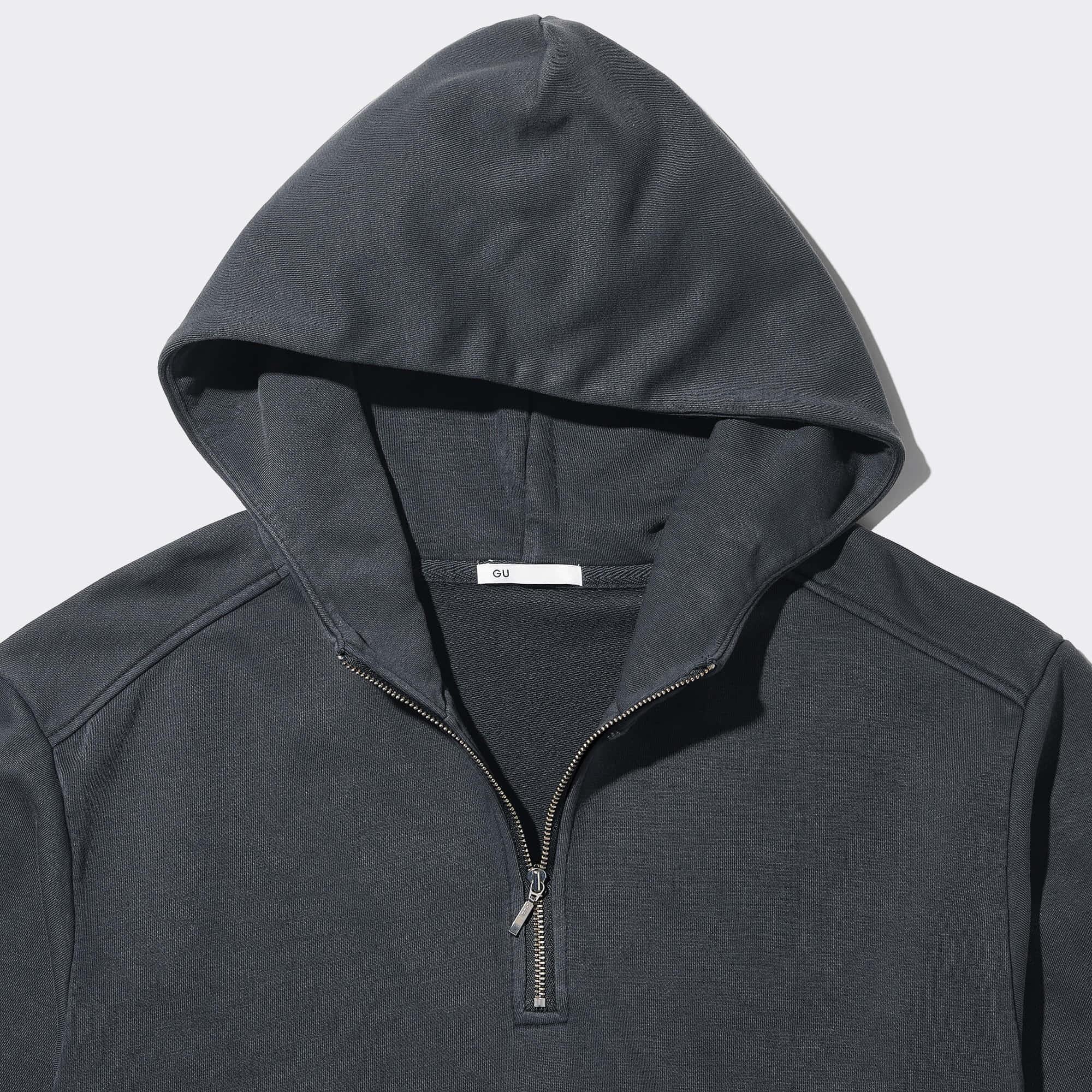 Washed Sweat Half-Zip Hoodie | GU US