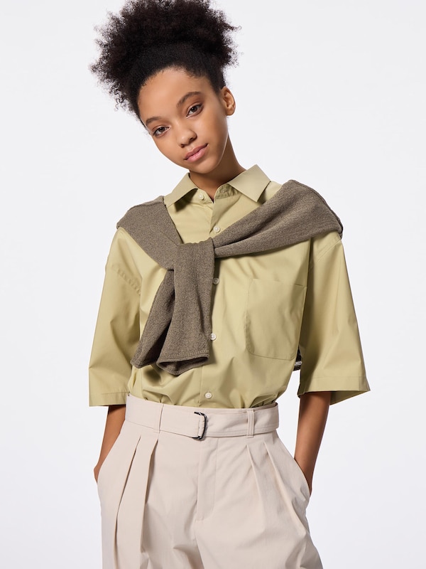 Broadcloth Oversized Shirt | HalfSlv