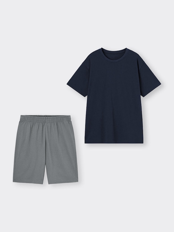 Cotton Color Lounge Set Short Sleeve