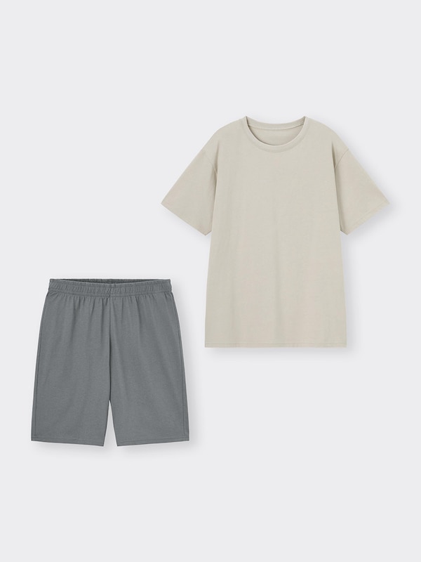 Cotton Color Lounge Set Short Sleeve