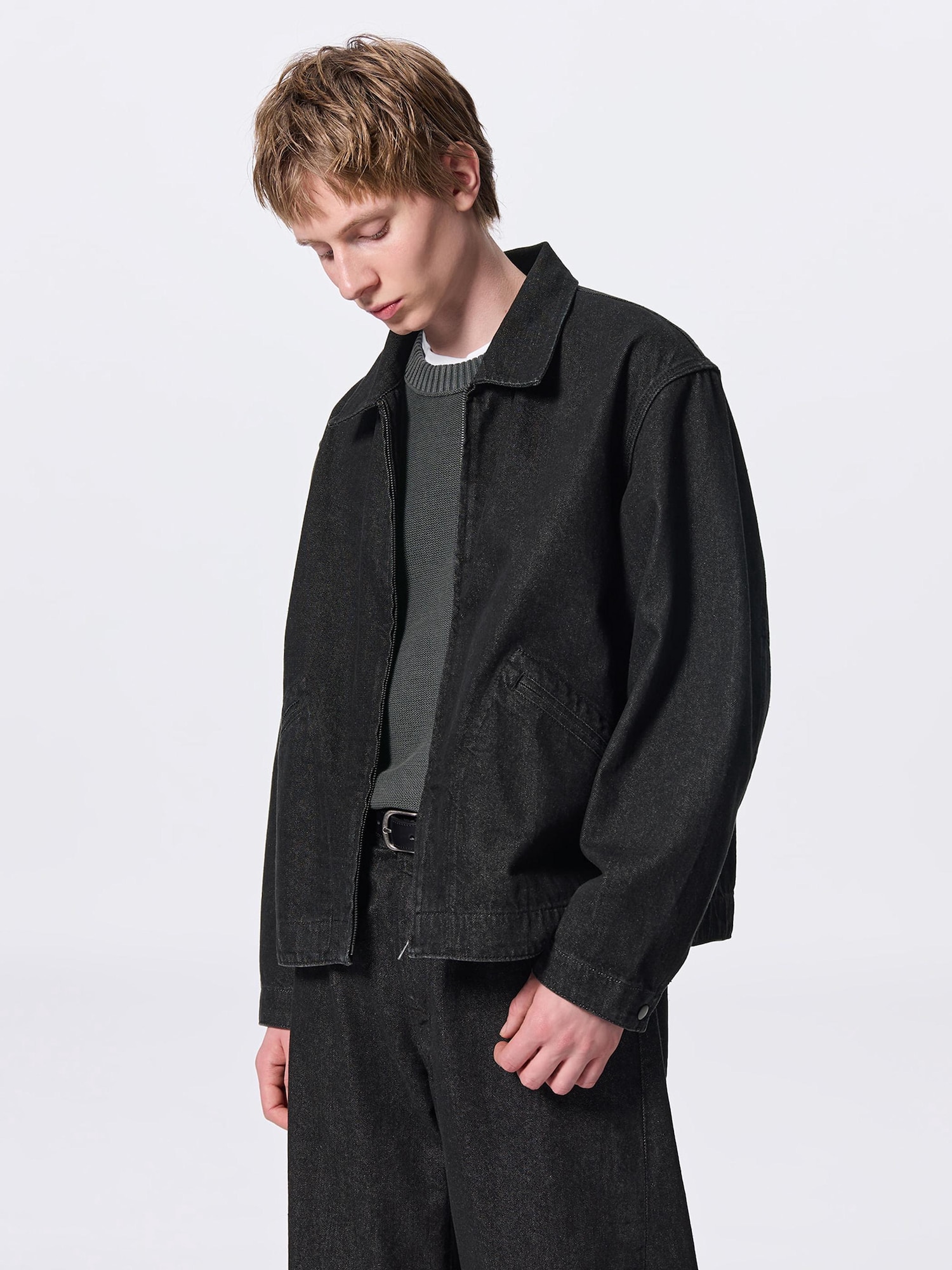 Denim Zip Up Jacket | GU US