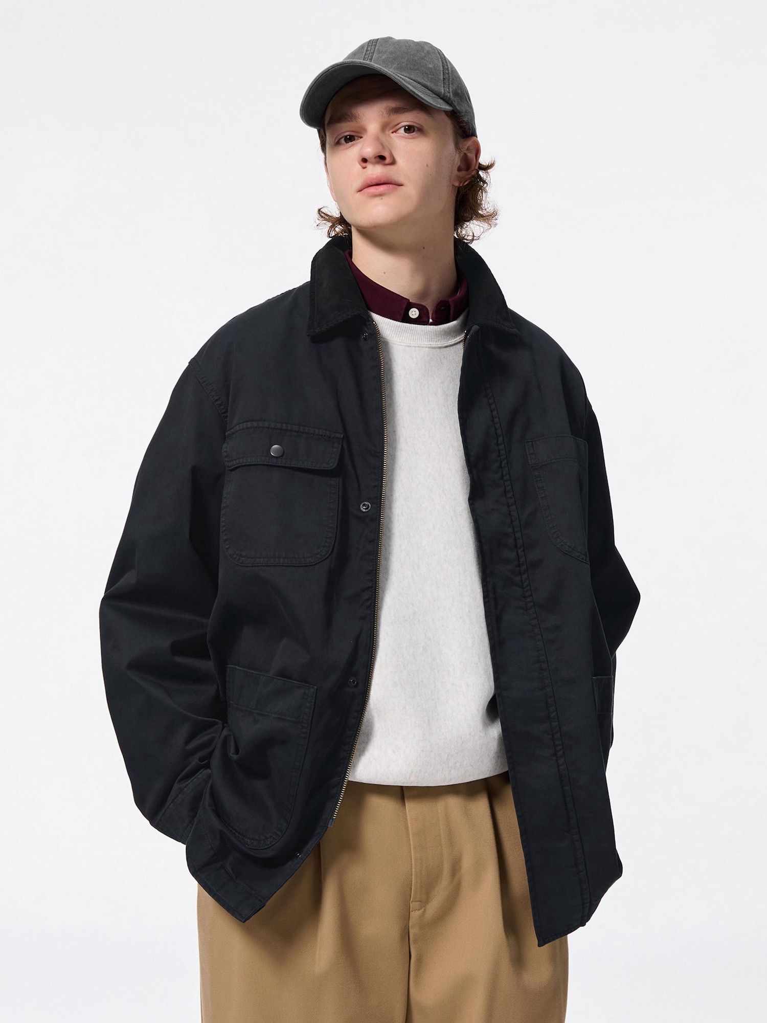 ジャケット・アウター COOTIE / CORDURA COVERALL CORDUROY COLLAR WASHED COVERALL JACKET /コーデュロイ カラー