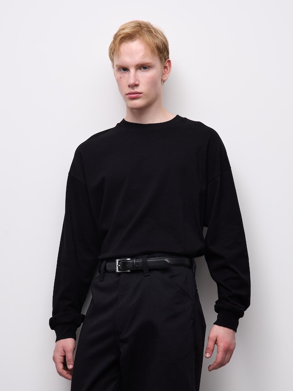 Leather Side-Stitched Belt | Adjustable