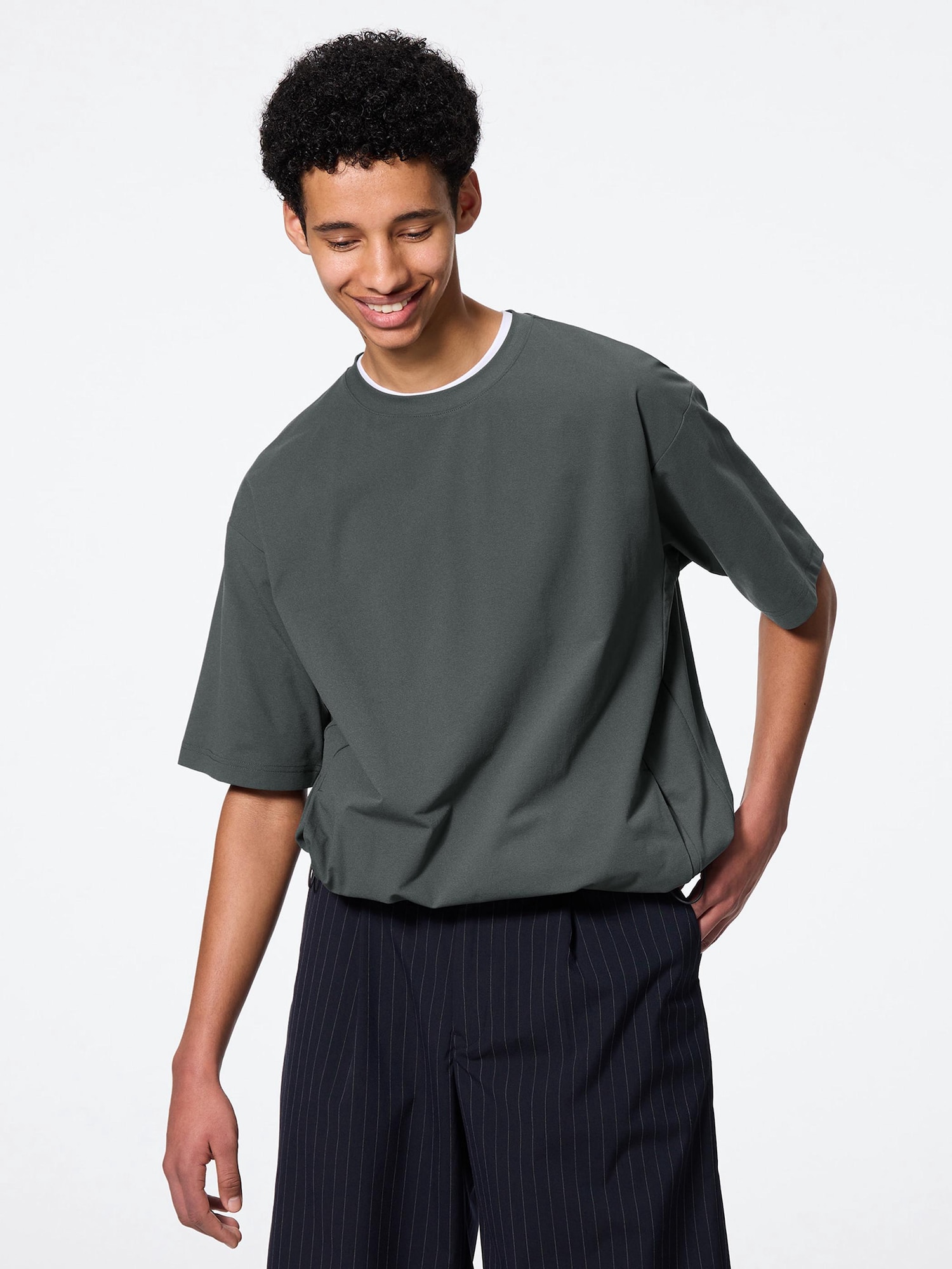 Dry Stretch Oversized T-Shirt | HalfSlv | GU US