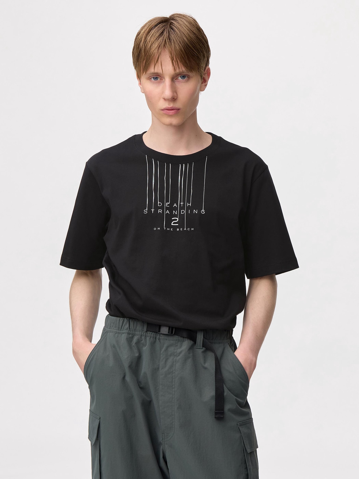 GAUZE dying photo Tシャツ black DEAD STOCK】Russian Military Gauze U-neck T-shirts ロシア軍