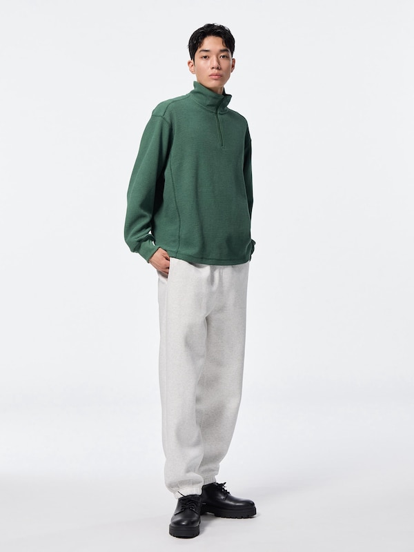 Heavy Waffle Half-Zip Pullover